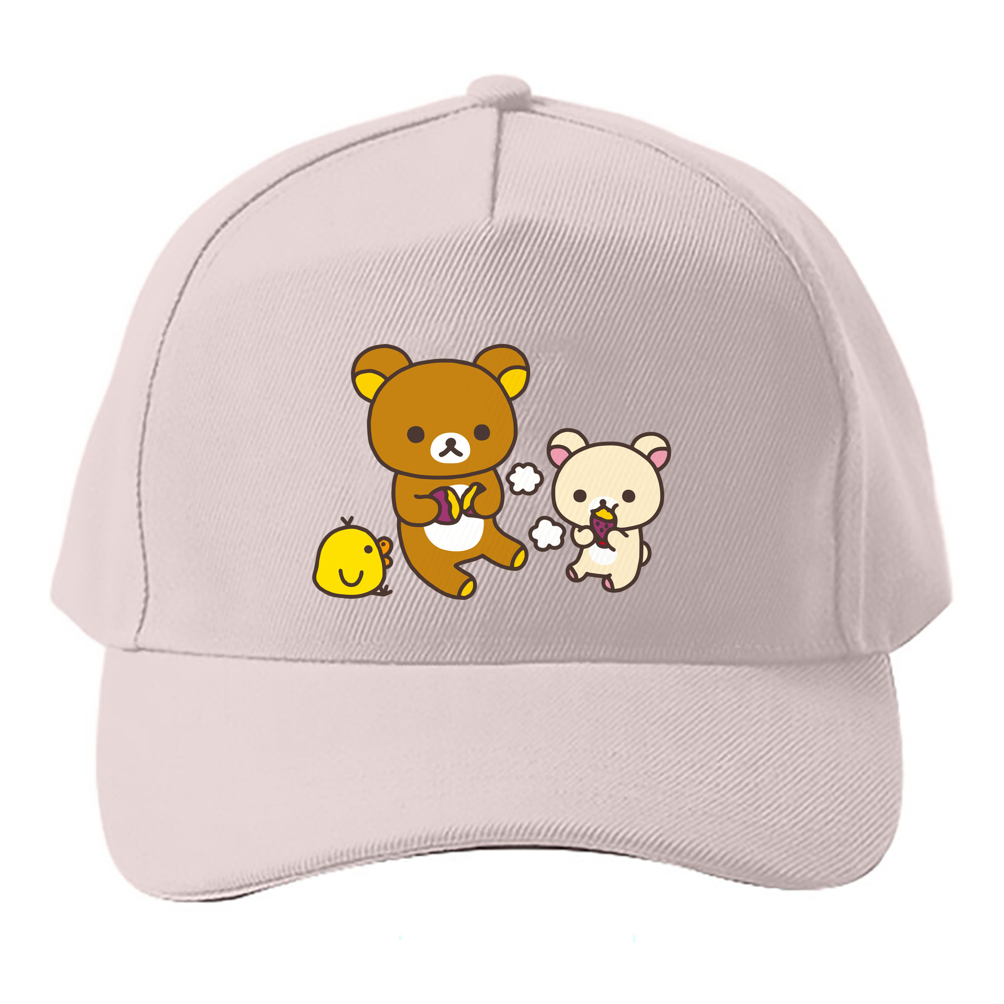 （画像用） リラックマ リラックマ キイロイトリ Rilakkuma Korilakkuma Kiiroitori ベースボールキャップ 綿100％ 男女兼用 帽子 スポーツ